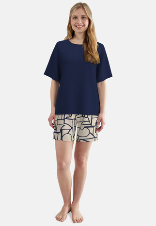 Tom Tailor Dames Shortama Dark Blue 60424-6085-515 | 33559