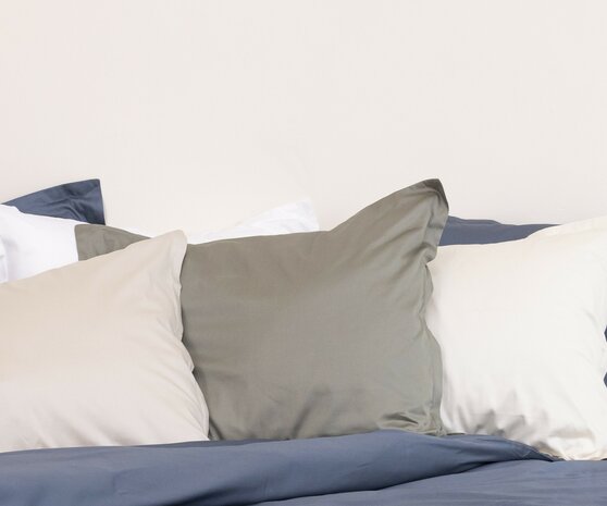 Linolux Uni Oxford Satijn Kussensloop Olive SL LNX3700OL | 27059