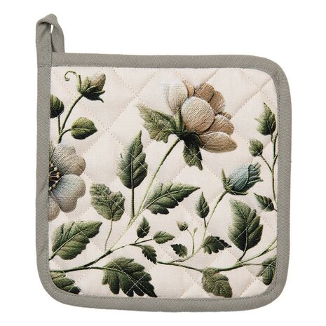 Clayre & Eef Pannenlap Flower Green GTB45| 33540