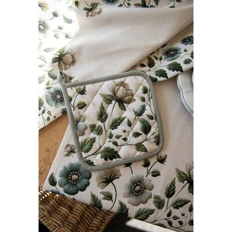 Clayre & Eef Pannenlap Flower Green GTB45| 33540