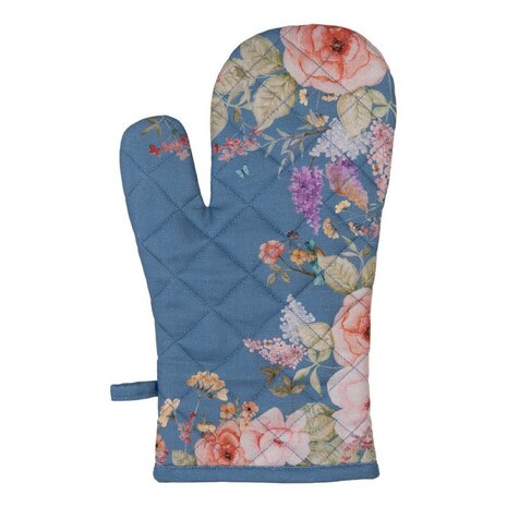 Clayre & Eef Ovenwant Flowers Blue FFA44BL| 33543