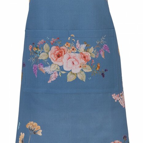 Clayre & Eef Keukenschort Flowers Blue FFA41BL| 33544