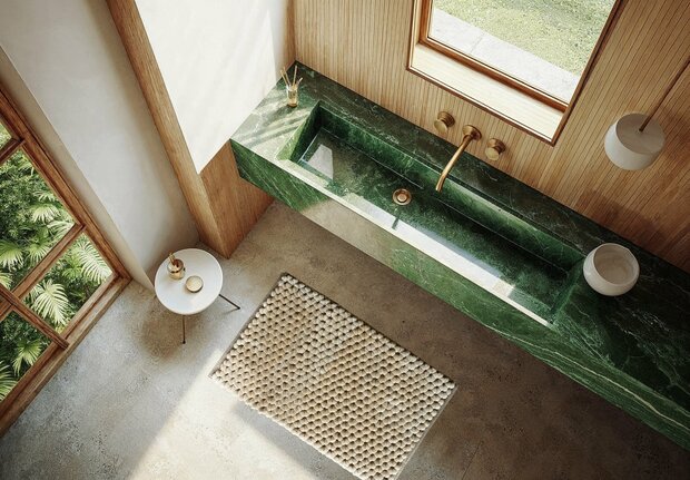 Heckett Lane Lusso Badmat Forest Sand  32618