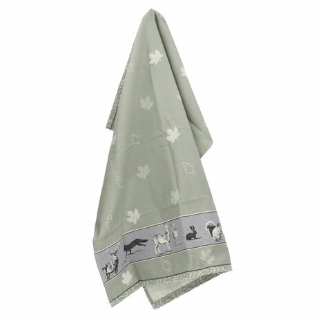 Bunzlau Castle Theedoek Forest Animals Dark Green 6429 | 33374