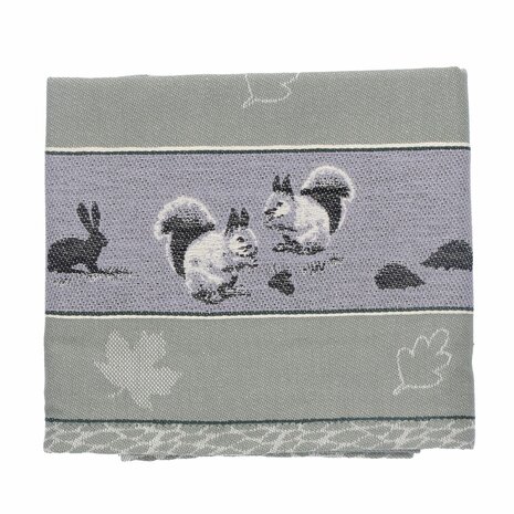 Bunzlau Castle Theedoek Forest Animals Dark Green 6429 | 33374