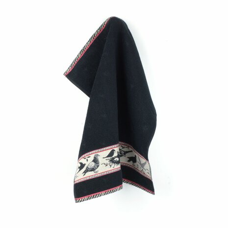 Bunzlau Castle Keukendoek Birds Black 6063 | 21754