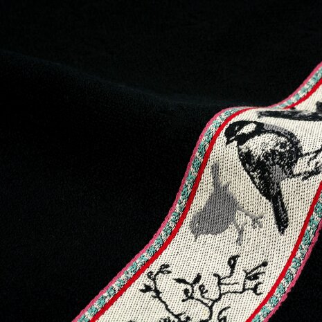 Bunzlau Castle Keukendoek Birds Black 6063 | 21754