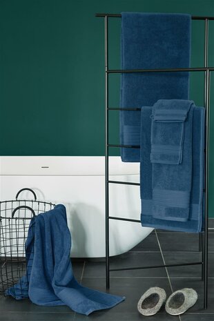 Beddinghouse Badgoed Sheer Uni Dark Blue 25255