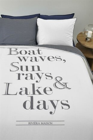 Rivi&egrave;ra Maison Dekbedovertrek Lake Days Navy 33755