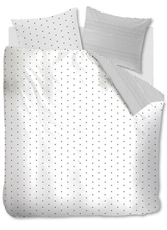 VT Wonen Dekbedovertrek Striped Love White 33784