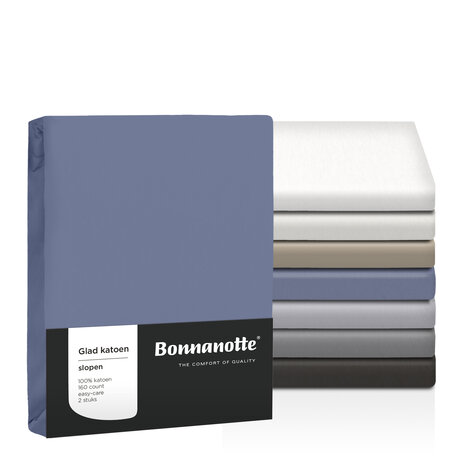 Bonnanotte Kussensloop katoen 2-Pack Denim | 33687