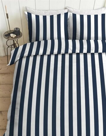VT Wonen Dekbedovertrek Vertical Stripe Navy | 33908