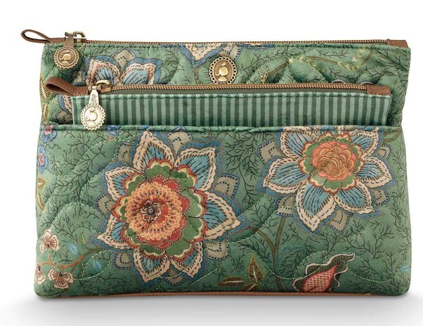 Pip Studio Cosmetic Bags Combi Caryn Green W26-PIP51-274-329 | 34049