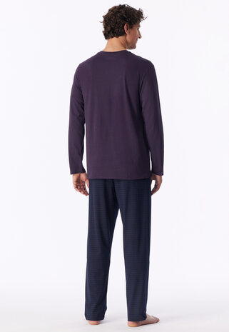Schiesser Men Pyjama Aubergine 181154-511 | 34106