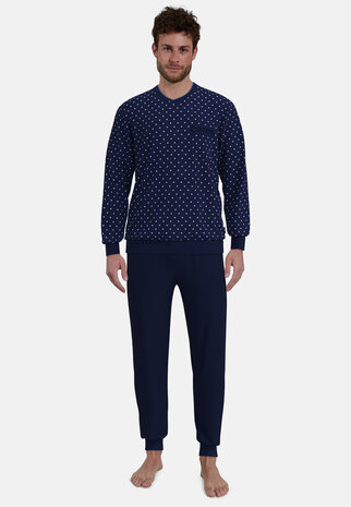G&ouml;tzburg Heren Pyjama Donkerblauw 452399-4009 - 665 | 33939
