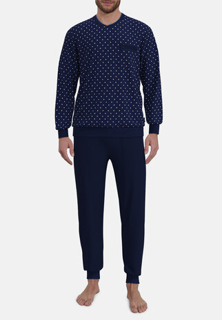 G&ouml;tzburg Heren Pyjama Donkerblauw 452399-4009 - 665 | 33939