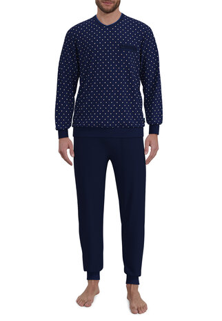 G&ouml;tzburg Heren Pyjama Donkerblauw 452399-4009 - 665 | 33939