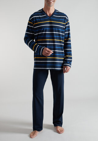 G&ouml;tzburg Heren Pyjama Donkerblauw 452400-4009 - 632 | 33938