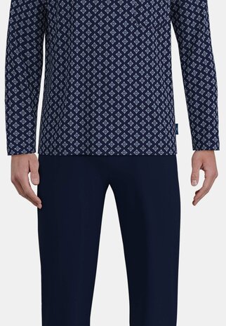 G&ouml;tzburg Heren Pyjama Donkerblauw 452404-4065 - 666 | 33936 