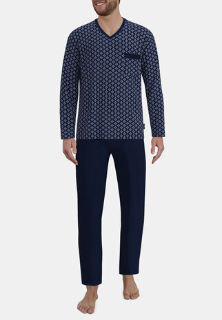 G&ouml;tzburg Heren Pyjama Donkerblauw 452404-4065 - 666 | 33936 