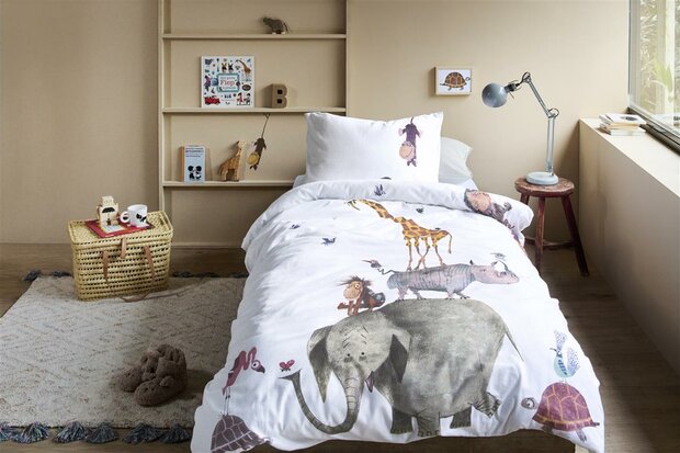Beddinghouse Kids Flanel Dekbedovertrek Dieren van Fiep | 25049