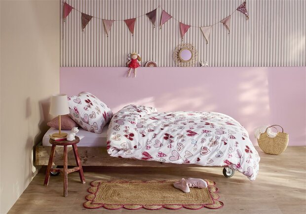 Beddinghouse Kids Flanel Dekbedovertrek Sweethearts Multi | 34148