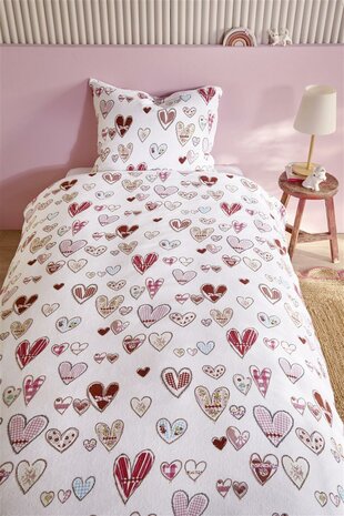 Beddinghouse Kids Flanel Dekbedovertrek Sweethearts Multi | 34148