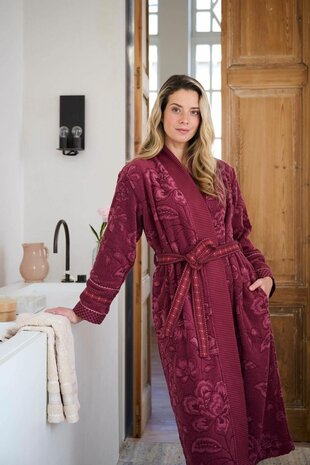 Pip Studio Badjas Jasmin Jacquard Dark Pink | 34151