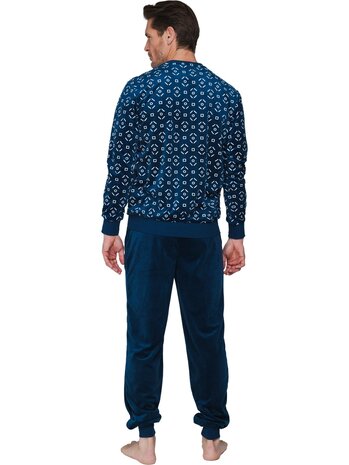 Pastunette Heren Fleece Pyjama Dark Blue 122262-548-1 | 34103