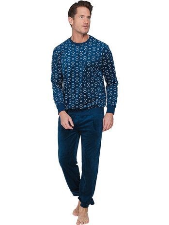 Pastunette Heren Fleece Pyjama Dark Blue 122262-548-1 | 34103