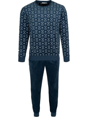 Pastunette Heren Fleece Pyjama Dark Blue 122262-548-1 | 34103