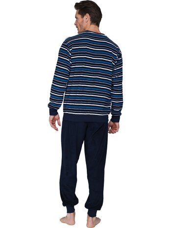 Robson Heren Badstof Pyjama Dark Blue 122262-814-1 | 34304