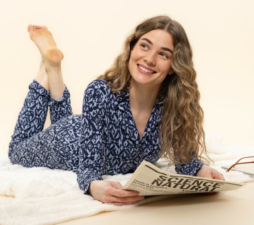 Charlie Choe Dames Pyjama Broek Blue Blizard M61132-38 | 34298