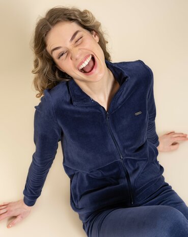 Charlie Choe Dames Huispak Velours Set Naval Academy M61141-38 | 34285