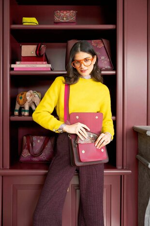 Pip Studio Filou Shoulderbag Medium Bodhi Flower Red W26-PIP51.273.483-UNI | 34253