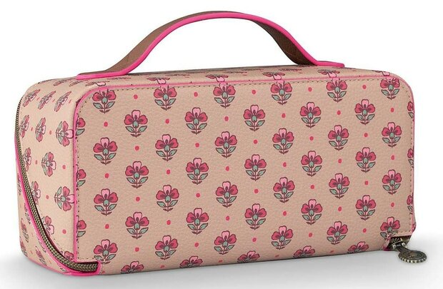 Pip Studio Cyrille Cosmetic Bag Medium Jaipur Flower Sand/Pink W26-PIP51.274.314-UNI | 34255
