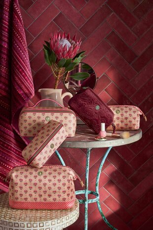 Pip Studio Cyrille Cosmetic Bag Medium Jaipur Flower Sand/Pink W26-PIP51.274.314-UNI | 34255