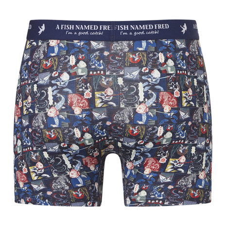 Ten Cate x A Fish Named Fred Shorts 2-Pack Manga Lantern Multi Blue 60893-6312 | 34191