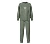 Lunatex Dames Badstof Pyjama Groen 12-4230 | 30764