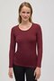 Ysabel Mora Dames Long Sleeve Thermo Shirt Cabernet Red 70002 | 32514