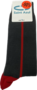 Saint Azul Heren Sokken Grey/Red Stripe | 28858-28859