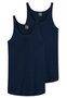 Schiesser Men Original Classics Feinripp Singlet 0/0 2-Pack Navy 005121 | 32887