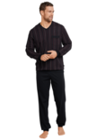 Schiesser Pyjama Zwart/Bordeaux 168127 | 21229