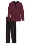 Schiesser Pyjama Zwart/Bordeaux 168128 | 21231
