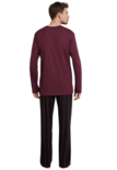 Schiesser Pyjama Zwart/Bordeaux 168128 | 21231