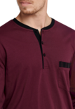 Schiesser Pyjama Zwart/Bordeaux 168128 | 21231
