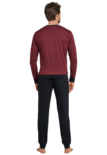 Schiesser Pyjama Zwart/Bordeaux 168245 | 21230