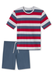 Schiesser Shortama Rood/Blauw 166157-913 | 20399