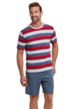 Schiesser Shortama Rood/Blauw 166157-913 | 20399
