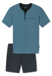 Schiesser Shortama Turquoise Navy 161114 | 18872